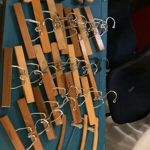 Wooden Pant hangers vintage and contemporary skirt hangers